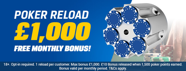 Reload Poker Bonuses